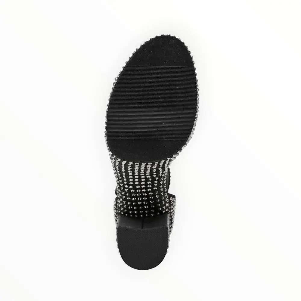 Wild Pair Embellished Platform Block Heel Sandals